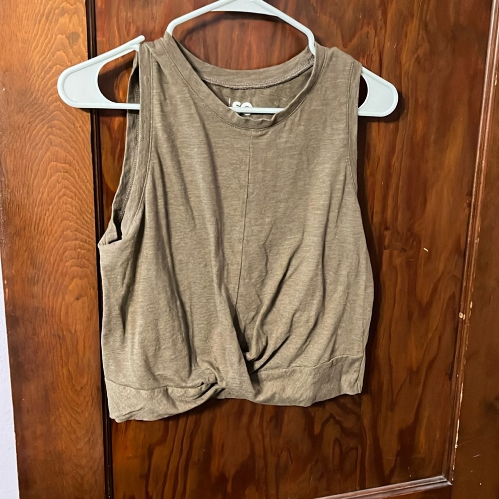 Green Crop top size large